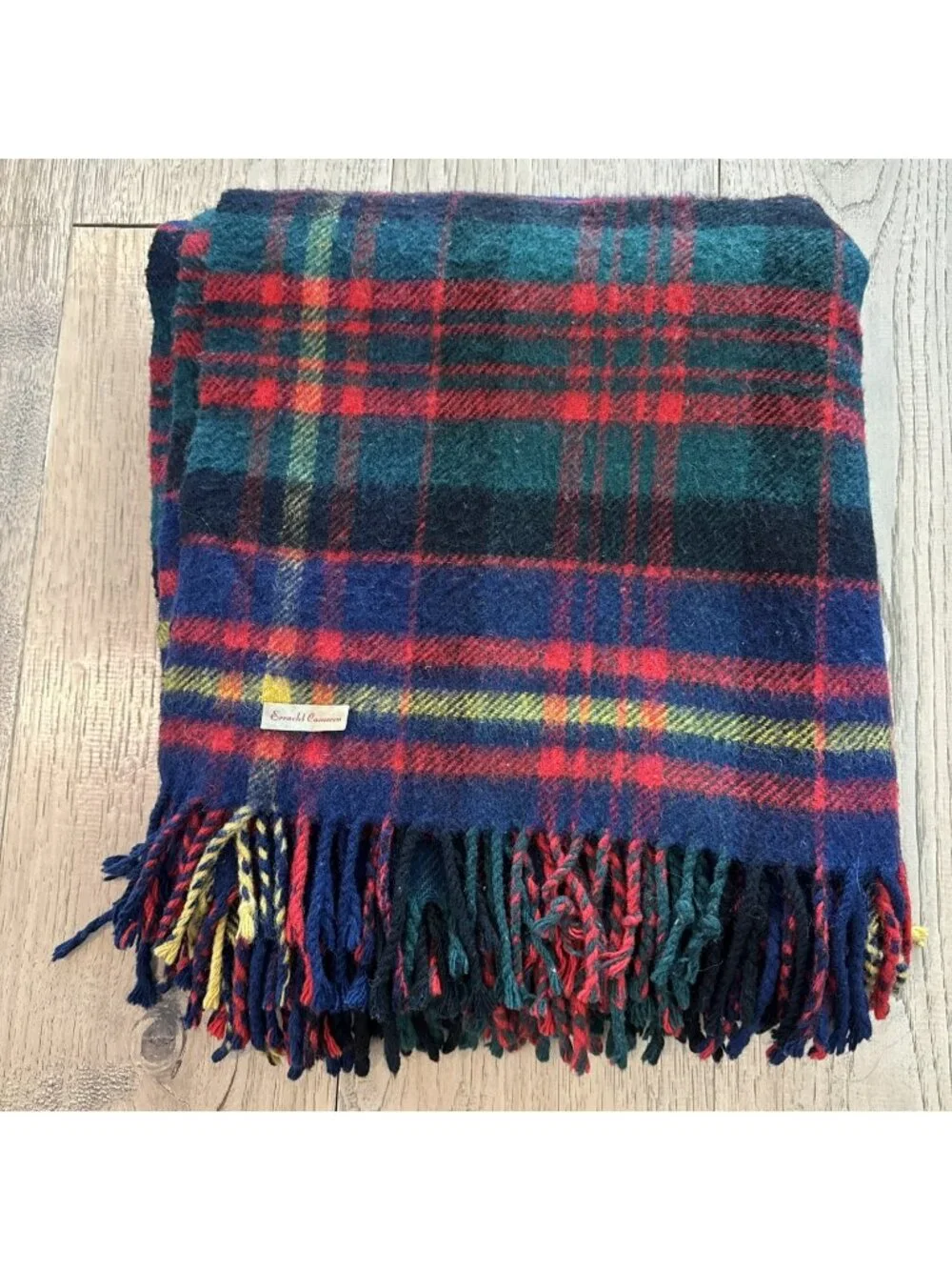 Vintage Erracht Cameron Tartan Plaid Wool Blanket Throw Stadium 62